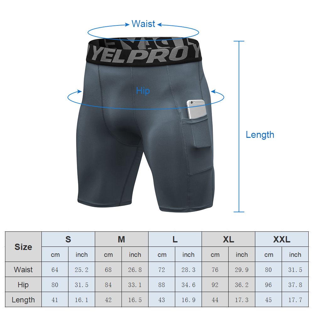 3 Pack Men Compression Shorts Active Workout Underwear With Pocket