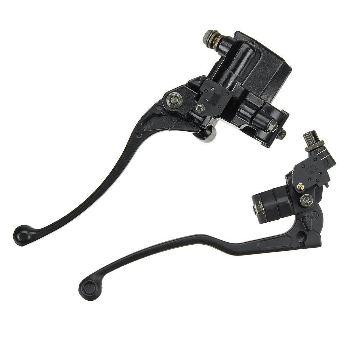 7/8" Handlebar Chrome Hand Control Reservoir Brake Clutch Levers Motor Bike UK