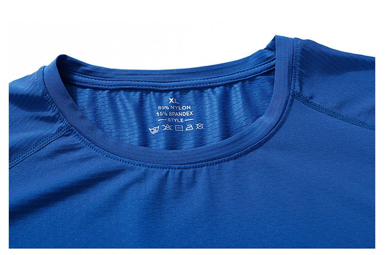 Breathable Stretchy  Outdoor Sports Run Gym O-neck Short Sleeve Men Jersey T Shirt