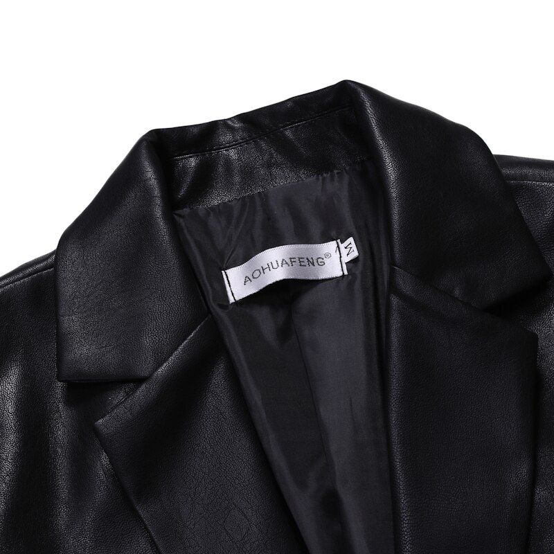 Autumn Winter  Men's Business Luxury B Fashion Banquet Leather Dress Suit