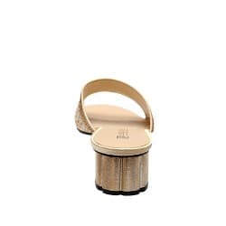 Kaylee Satin Slipper With Studs - Gold