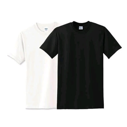 Set Of 2 Kids Unisex T-shirts  - Black And White
