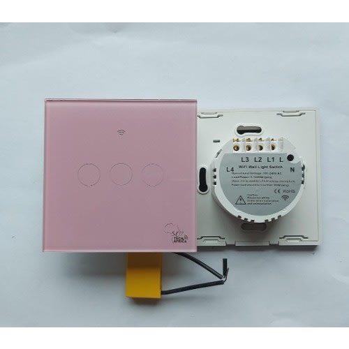So Techafrica 3 Gang Smart Switch- Pink