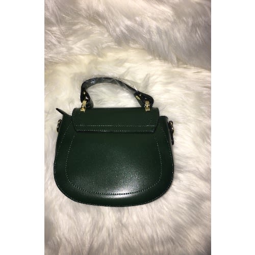 Unbranded Round Leather Handbag - Green