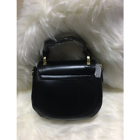 Unbranded Round Leather Handbag - Black