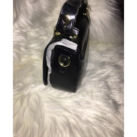 Unbranded Round Leather Handbag - Black