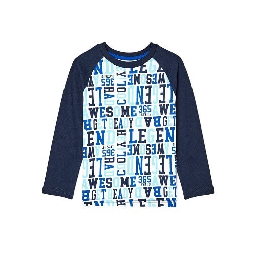 365 Kids Boys Long Sleeve Raglan All Over Print T-shirt Top