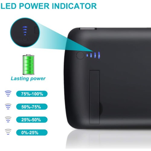 Rechargeable Battery Charging Case For Samsung Galaxy S10 Plus - 6000mAh