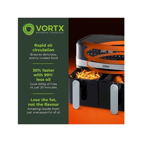 Dual Air Fryer - 1750W
