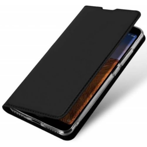 Leather Flip Case For Oppo A74 - Black