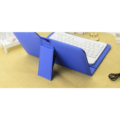 Wired Keyboard Flip Holster Case For Android Mobile Phone 4.8-6.0"