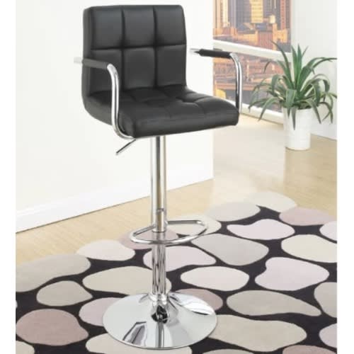 Adjustable Height Bar Stool - Black