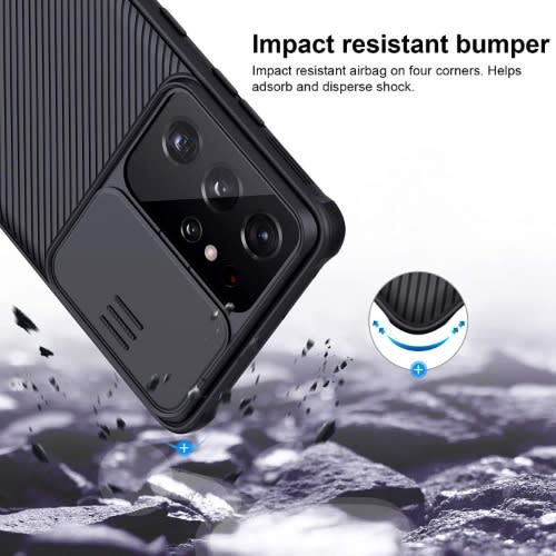 Nillkin Galaxy S21 Ultra Camshield Case With Slide Camera Cover -Black