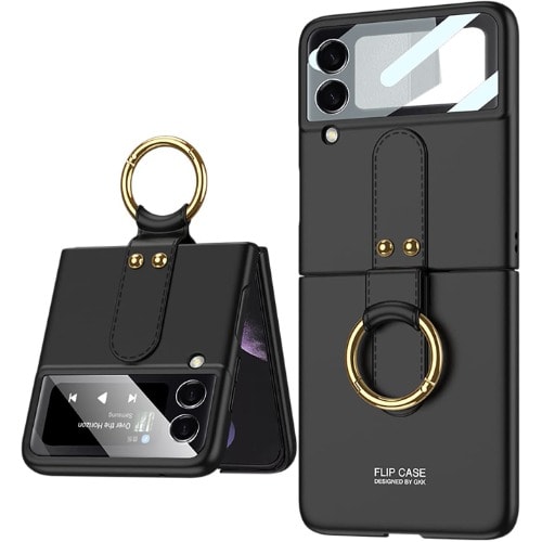 Shockproof Silicone Protective Cover With Ring For Samsung Galaxy Z Flip 3