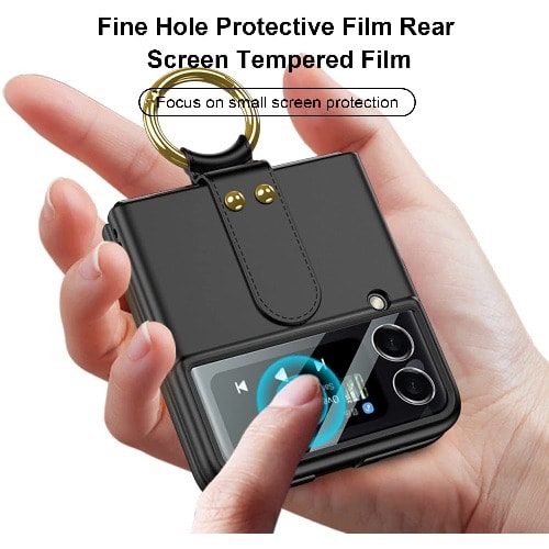 Shockproof Silicone Protective Cover With Ring For Samsung Galaxy Z Flip 3