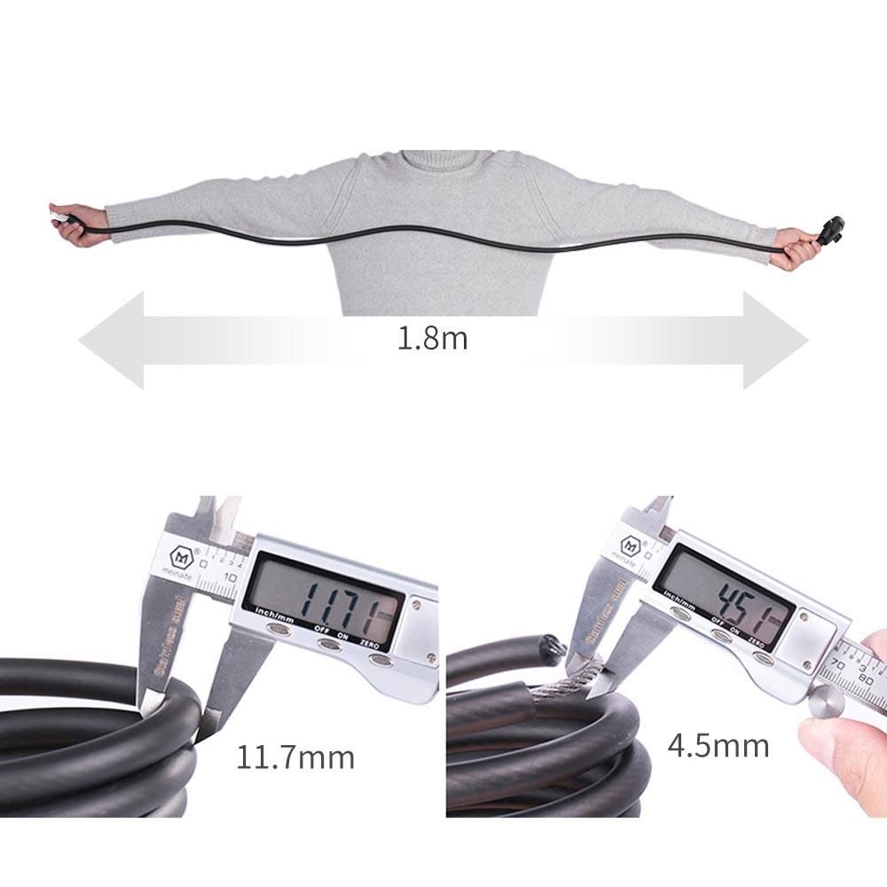 Bicycle Cable Lock Versatile Heavy Duty Anti-theft Security Cable Lock for MTB Electrical Motorbike