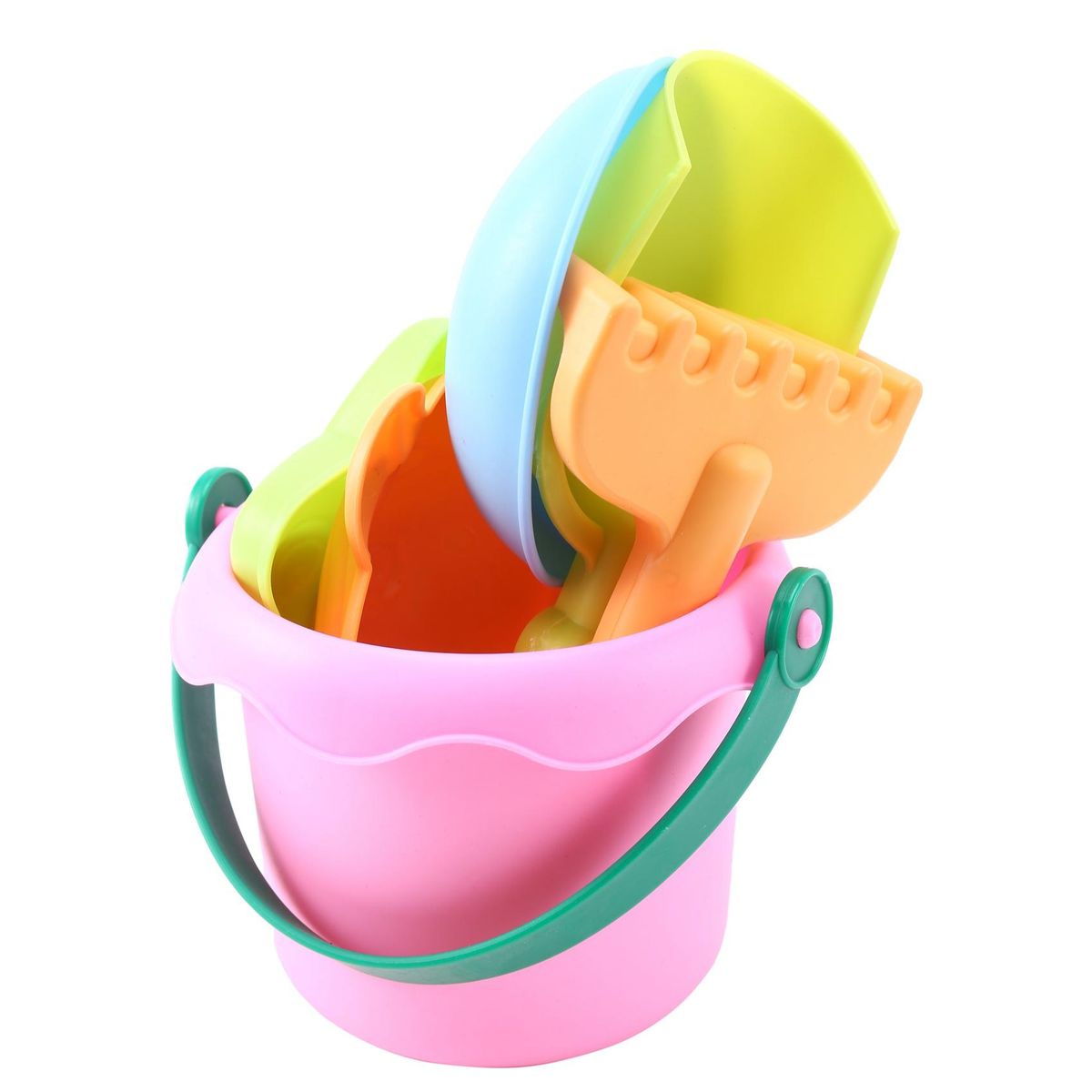 Summer TPE Kids Beach Castle Bucket Spade Shovel Rake Water