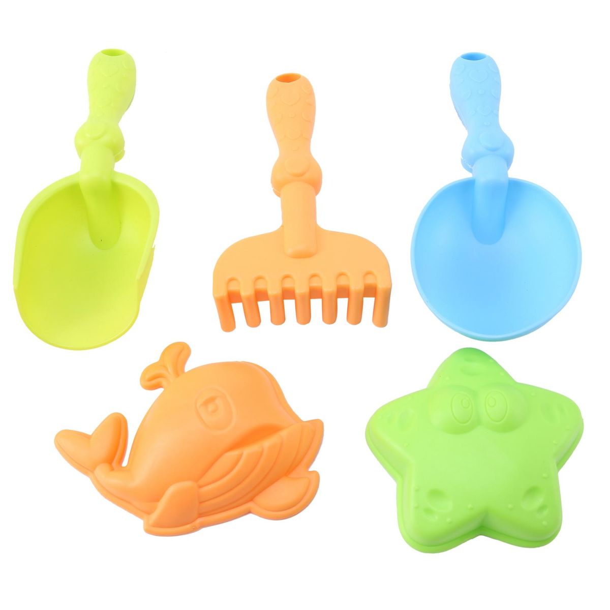 Summer TPE Kids Beach Castle Bucket Spade Shovel Rake Water