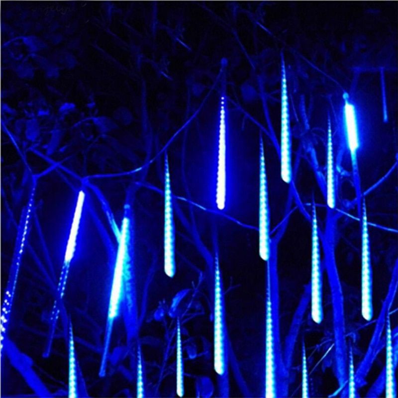Led Meteor Shower Rain Tubes 20cm 30cm  String Light Drop/icicle Snow Fall String Xmas Party Decor Outdoor Waterproof--changeable--30CM