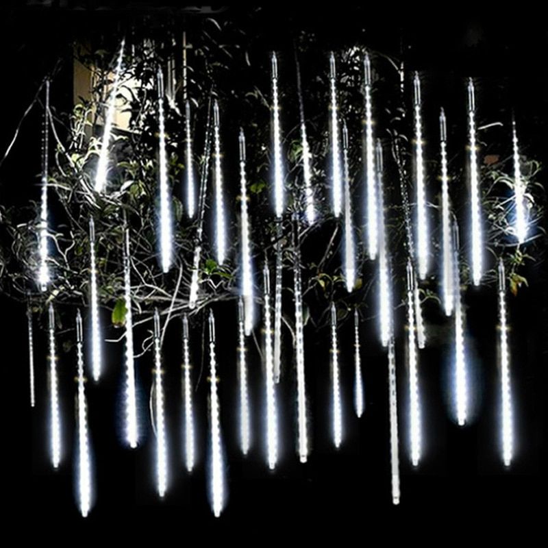 Led Meteor Shower Rain Tubes 20cm 30cm  String Light Drop/icicle Snow Fall String Xmas Party Decor Outdoor Waterproof--changeable--30CM