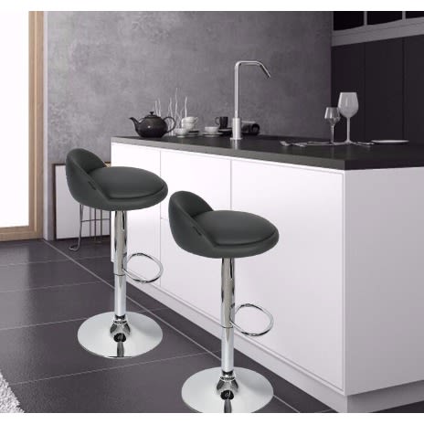 Swivel Adjustable Height Bar Stool - Set Of 2