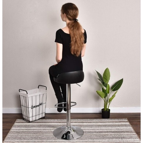 Swivel Adjustable Height Bar Stool - Set Of 2