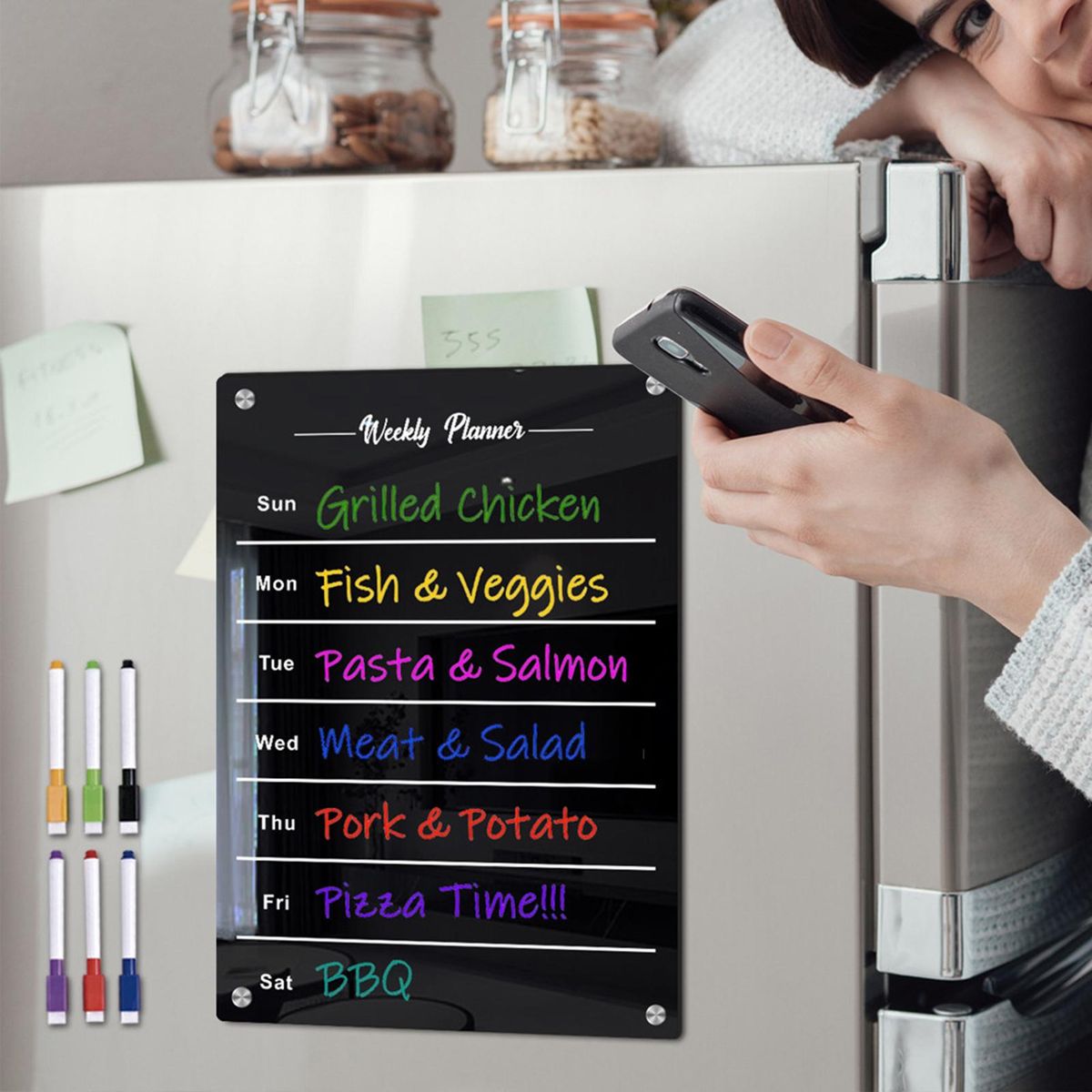 Fridge Calendar Versaplanner Magnetic Monthly Calendar Kit Sleek