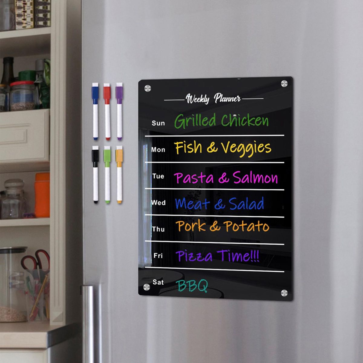 Fridge Calendar Versaplanner Magnetic Monthly Calendar Kit Sleek