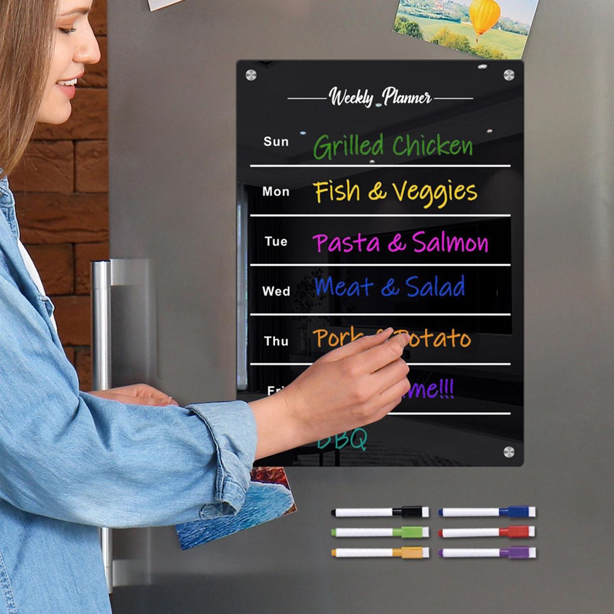 Fridge Calendar Versaplanner Magnetic Monthly Calendar Kit Sleek