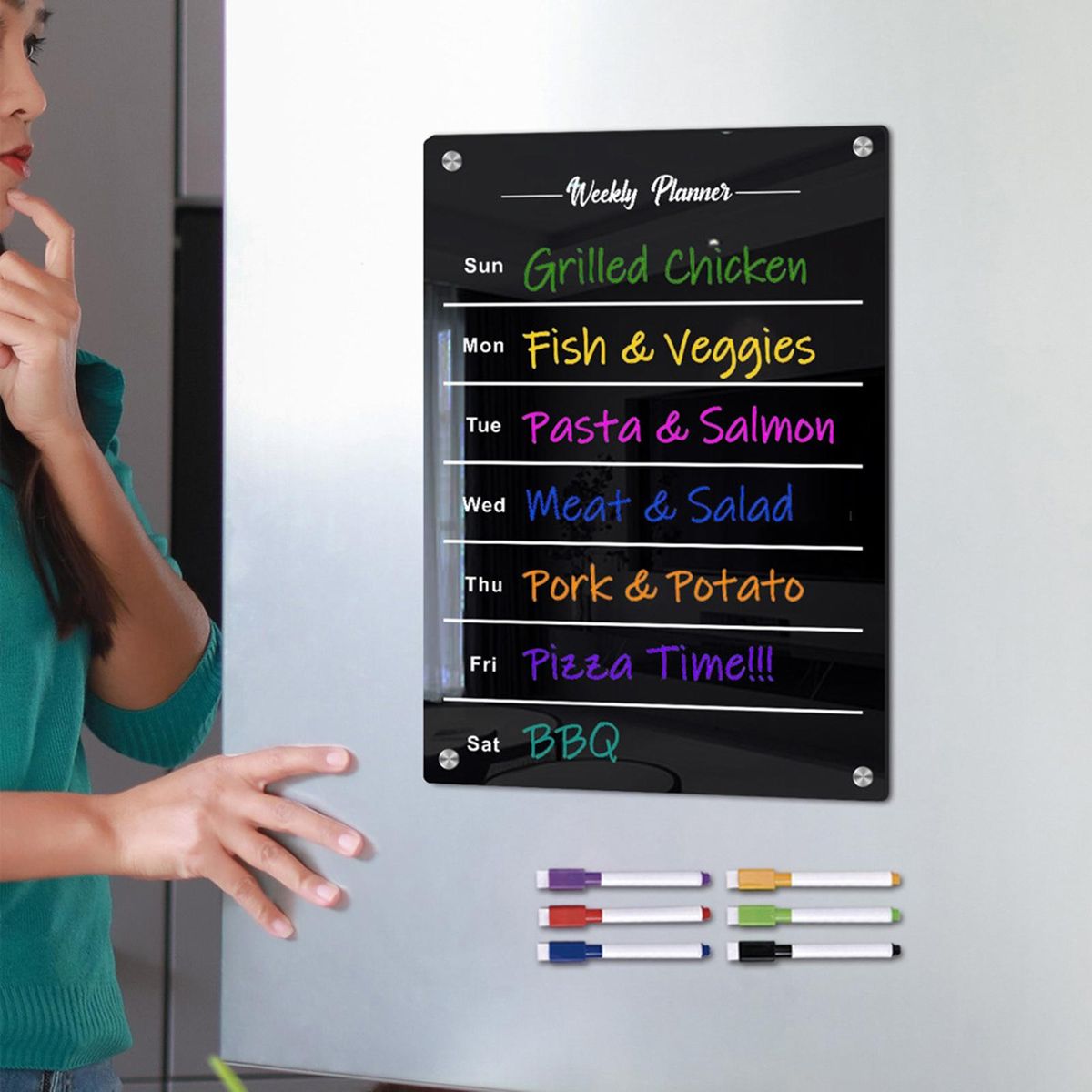 Fridge Calendar Versaplanner Magnetic Monthly Calendar Kit Sleek