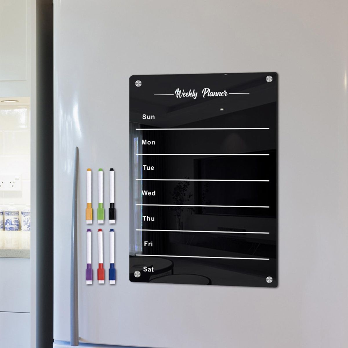 Fridge Calendar Versaplanner Magnetic Monthly Calendar Kit Sleek