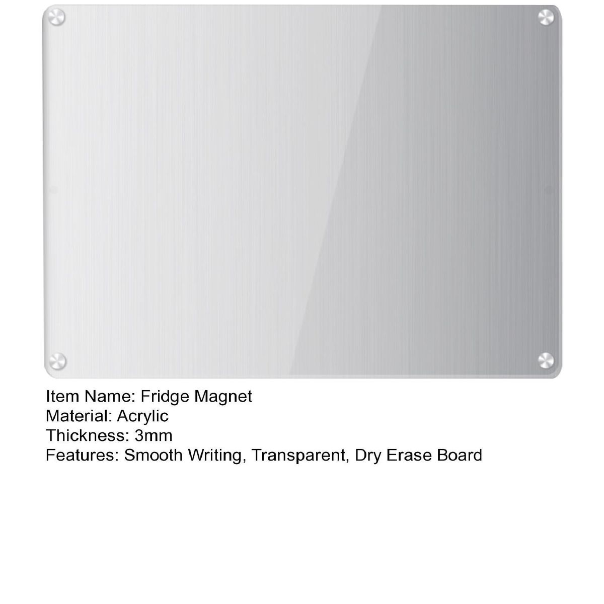 Refrigerator Memo Acrylic Monthly Clear Fridge Calendar