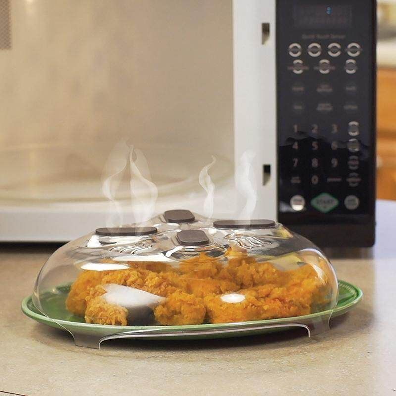 Microwave Hover Anti-Sputtering Cover New Food Splatter Guard Microwave Splatter Lid With Steam Vents 11.5 Inch