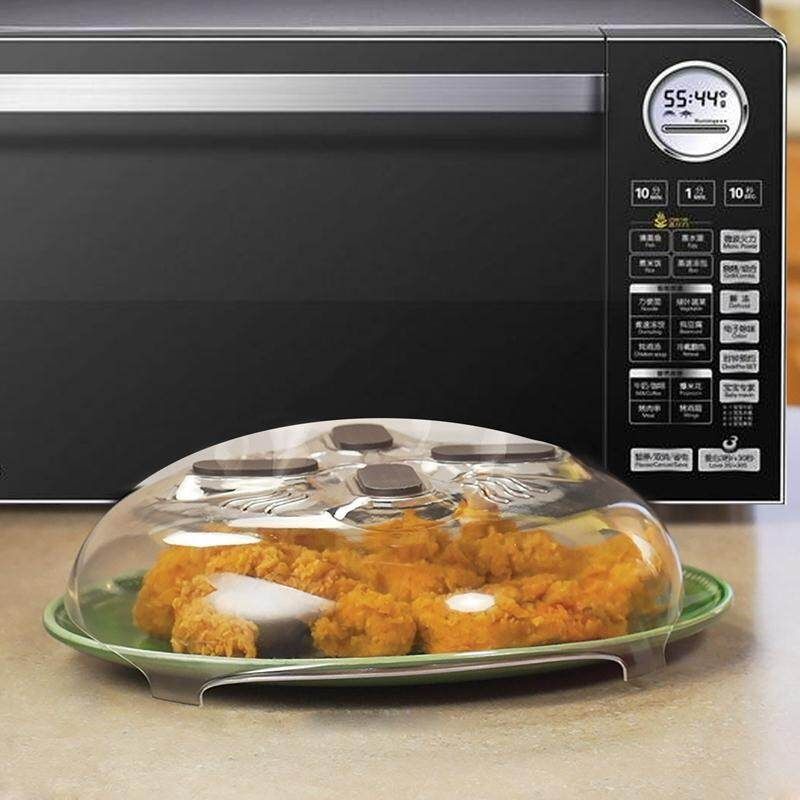 Microwave Hover Anti-Sputtering Cover New Food Splatter Guard Microwave Splatter Lid With Steam Vents 11.5 Inch