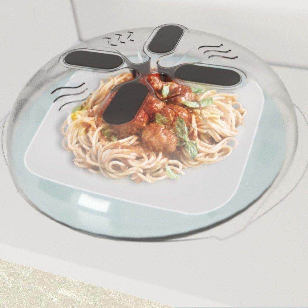 Microwave Hover Anti-Sputtering Cover New Food Splatter Guard Microwave Splatter Lid With Steam Vents 11.5 Inch