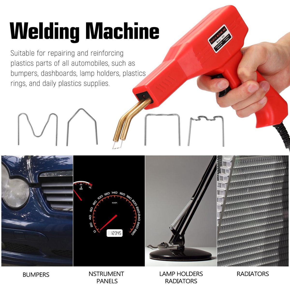 Handy Plastics Welders Garage Tools Hot Staplers Machine Staple PVC Repairing Machine Car Bumper Repairing Stapler Welding Tool