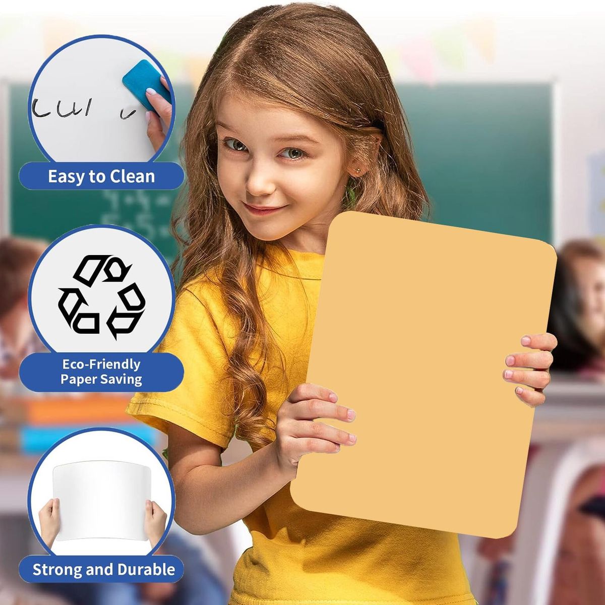 Versatile Whiteboard Versaboard Portable Reversible Mini for Messages Orange