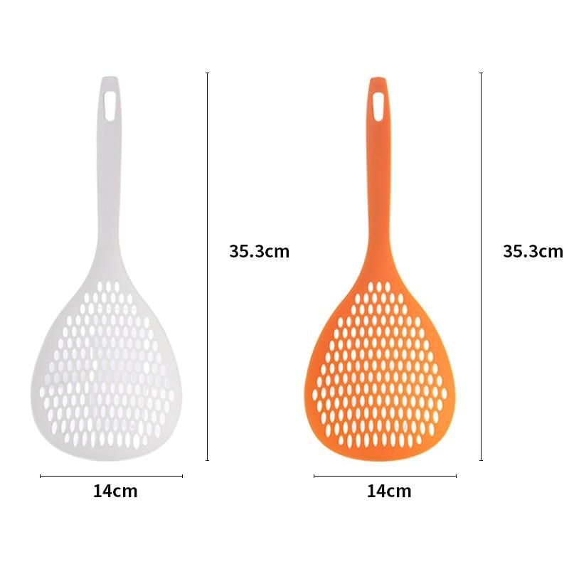 Food Strainer Scoop Kitchen Nylon Soup Spoon Large Skimmer Strainer Fry Food Mesh Handy Filter Colanders Kitchen Tools