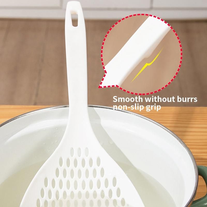 Food Strainer Scoop Kitchen Nylon Soup Spoon Large Skimmer Strainer Fry Food Mesh Handy Filter Colanders Kitchen Tools