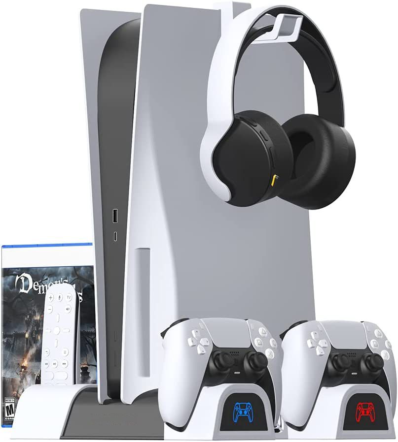 PS5 Controller Charger Charging Station Dock Stand With Fan