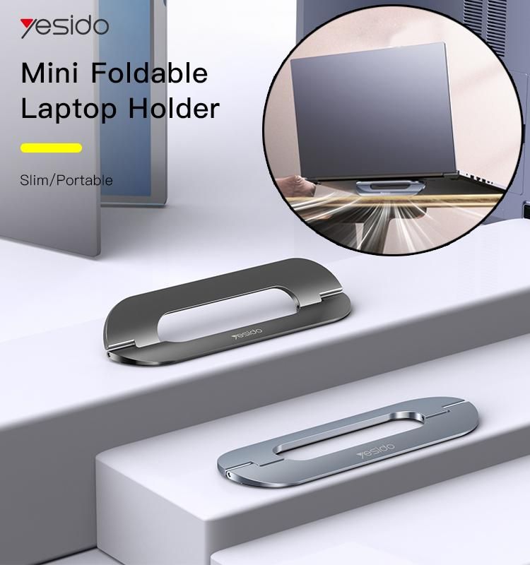 Yesoido Laptop Stand for Book Air Pro Adjustable Zinc Alloy Laptop Riser Foldable Portable Notebook