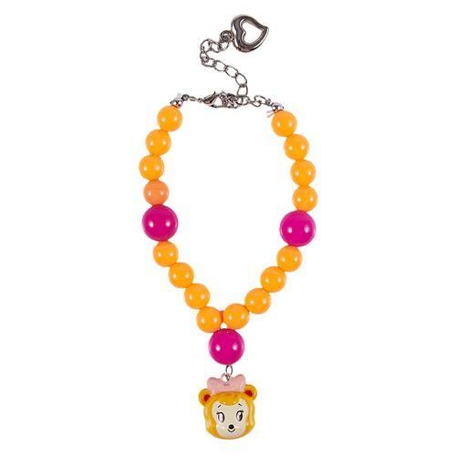 Coolfield 1 Orange Plastic Dog Little Monkey Pet Collar XS