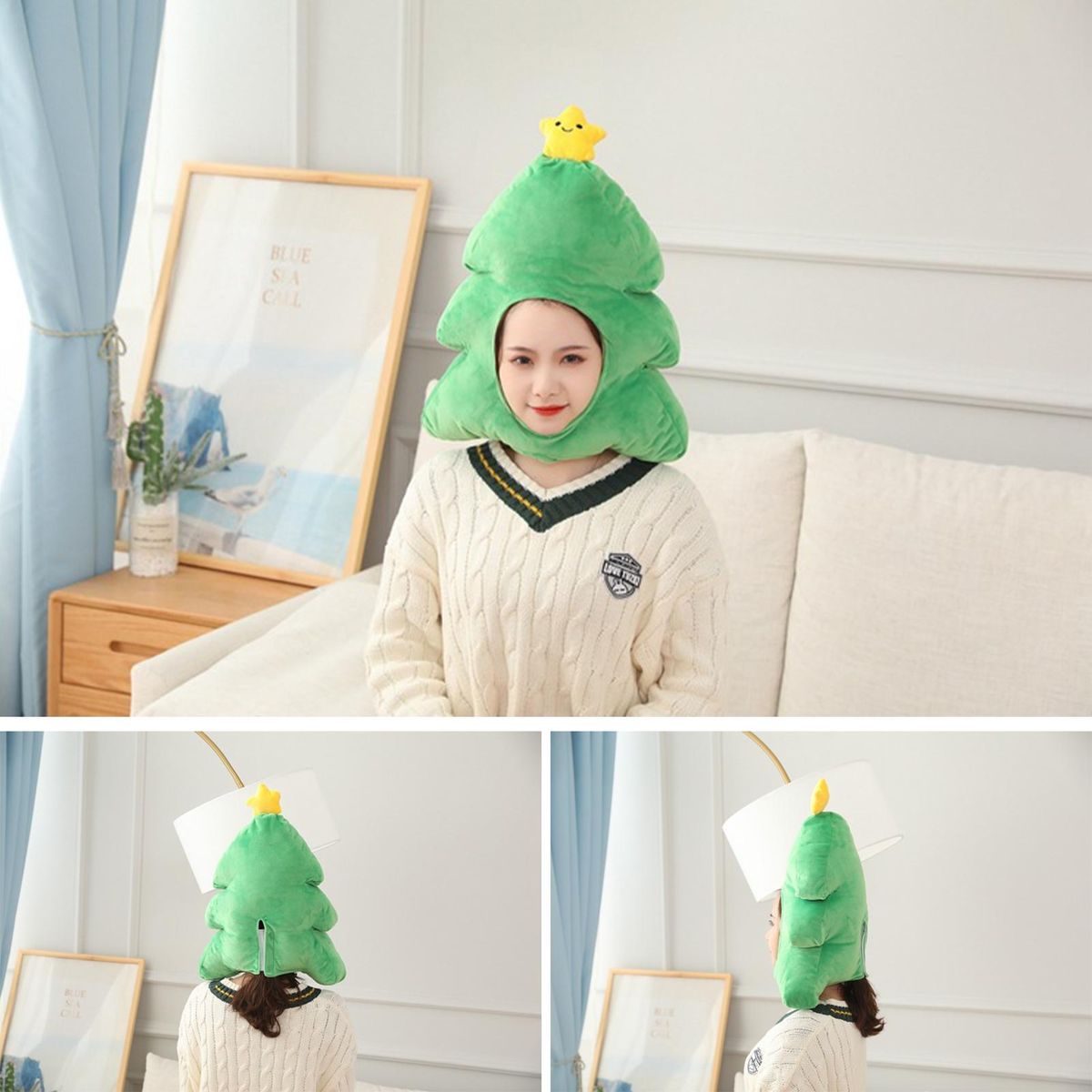Party Headgear Cartoon Christmas Tree Hat Cosplay Costume Green