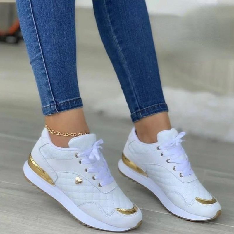 Women Sneakers Mesh Patchwork Lace Up Ladies Flats Outdoor Running Walking Shoes Comfortable Breathable Female Footwear(#Red)