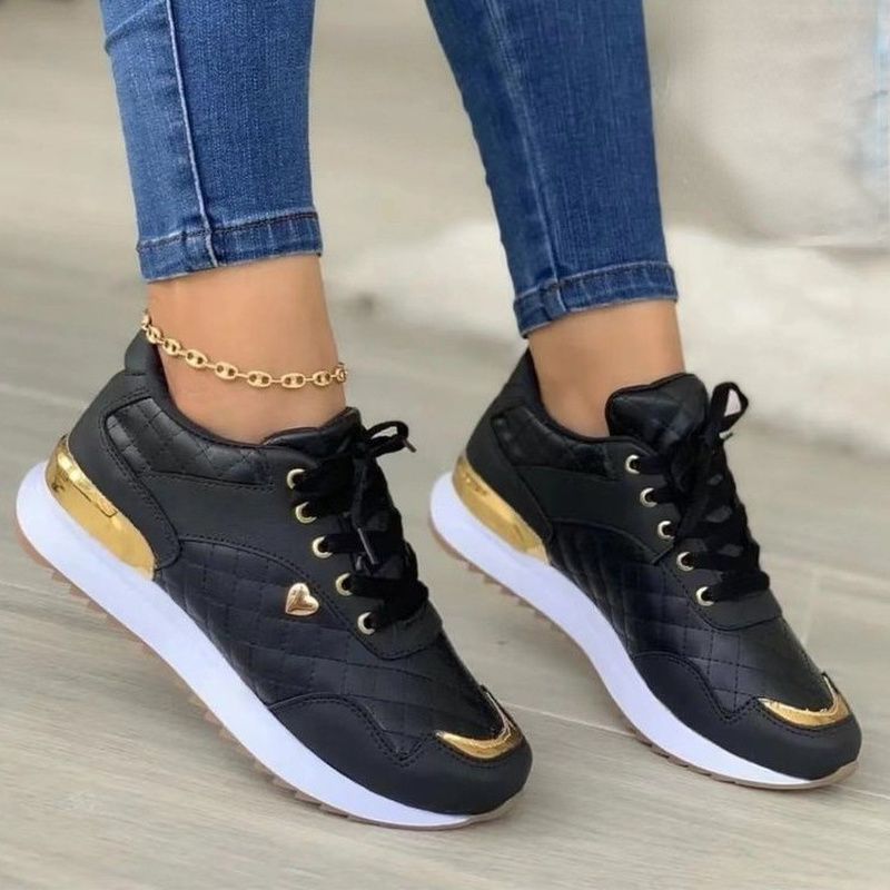 Women Sneakers Mesh Patchwork Lace Up Ladies Flats Outdoor Running Walking Shoes Comfortable Breathable Female Footwear(#Red)