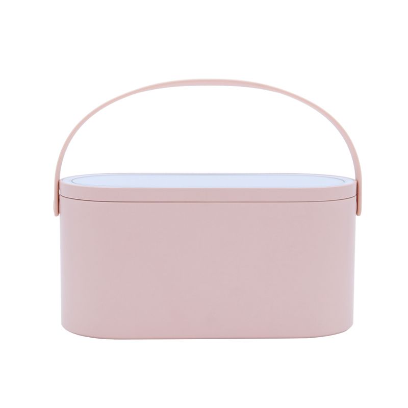 Makeup Organizer Box With LED Light Mirror Portable