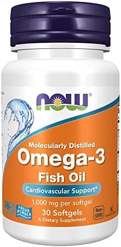 Omega 3 Fish Oil Molecularly Distilled  30 Softgels