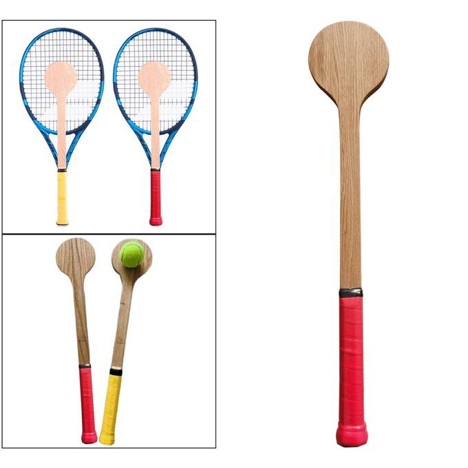 2xcurrent Wooden Tennis Sweet Spot Trainer Practical Tennis Racket