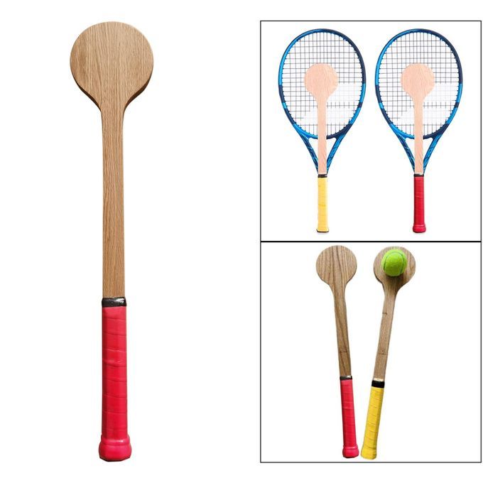 2xcurrent Wooden Tennis Sweet Spot Trainer Practical Tennis Racket
