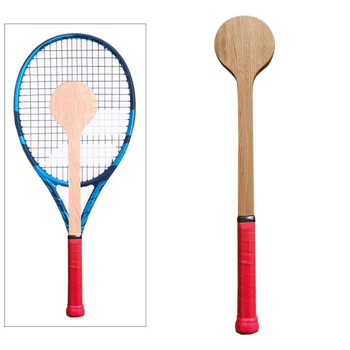 2xcurrent Wooden Tennis Sweet Spot Trainer Practical Tennis Racket